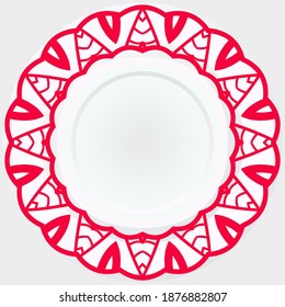 Ornamental vector rosettes. Abstract floral design. Can Be Used For Textile, Greeting Card, Coloring Book, Phone Case Print.