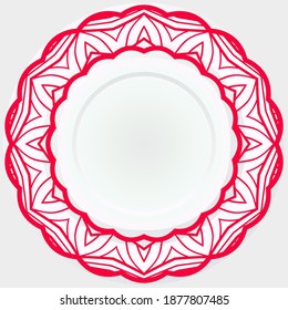 Ornamental vector rosettes. Abstract floral design. Can Be Used For Textile, Greeting Card, Coloring Book, Phone Case Print.