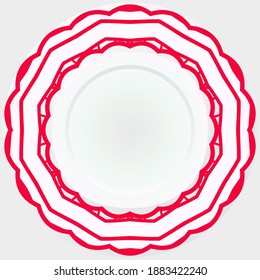 Ornamental vector rosettes. Abstract floral design. Can Be Used For Textile, Greeting Card, Coloring Book, Phone Case Print.