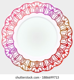 Ornamental vector rosettes. Abstract floral design. Can Be Used For Textile, Greeting Card, Coloring Book, Phone Case Print.