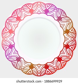 Ornamental vector rosettes. Abstract floral design. Can Be Used For Textile, Greeting Card, Coloring Book, Phone Case Print.