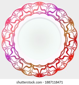 Ornamental vector rosettes. Abstract floral design. Can Be Used For Textile, Greeting Card, Coloring Book, Phone Case Print.