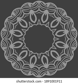 Ornamental vector rosettes. Abstract floral design. Can Be Used For Textile, Greeting Card, Coloring Book, Phone Case Print.