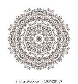 Ornamental vector rosettes- mandala on white background
