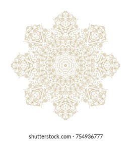 Ornamental vector rosettes on white background