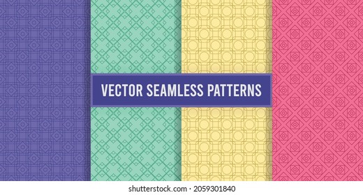 Ornamental vector seamless pattern with color trendy