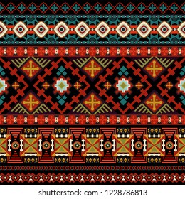 Ornamental vector seamless pattern. Ethnic seamless wallpaper. Folk ornamental backdrop. Vector geometric illustration for wrapping paper, web, textile, fabric 