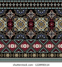 Ornamental vector seamless pattern. Ethnic seamless wallpaper. Geometric backdrop 