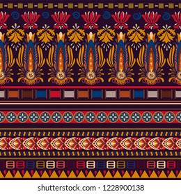 Ornamental vector seamless pattern. Ethnic seamless wallpaper. Geometric backdrop 