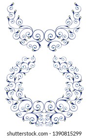 Ornamental vector Set. Floral elements for design