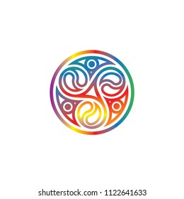 Ornamental vector triskel mandala design