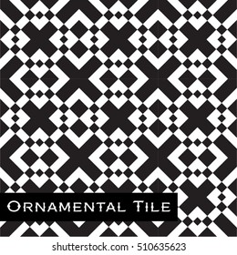 Ornamental Victorian Mosaic Floor Tile Seamless Pattern