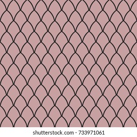 Ornamental victorian waves seamless pattern. Vector floral abstract texture.