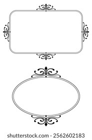 Ornamental vintage borders and frames decorative background.