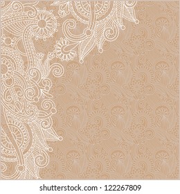 ornamental vintage floral background with decorative flowers for your design