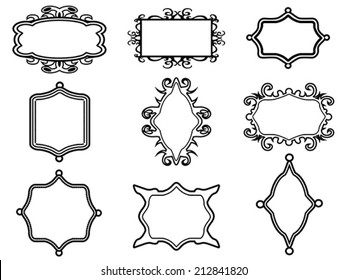 ornamental vintage frame set
