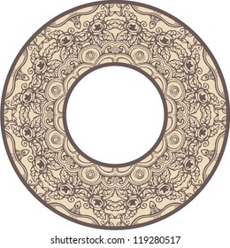 Ornamental vintage frame. Vector illustration.
