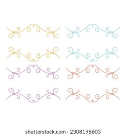 Ornamental Vintage Labels Collection isolated on White