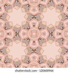 Ornamental vintage lace pattern , retro background with many details, looks like crochet handmade lace, abstract seamless tracery, texture for 3d (vector illustration).