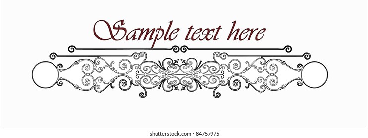 Ornamental vintage text