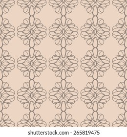 Ornamental wallpaper with seamless pattern