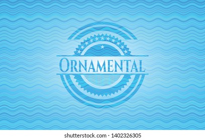Ornamental water emblem background. Vector Illustration. Detailed.