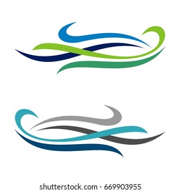 Ornamental Wave Line Logo Template Illustration Design. Vector EPS 10.