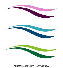 Ornamental Wave Line Logo Template Illustration Design. Vector EPS 10.