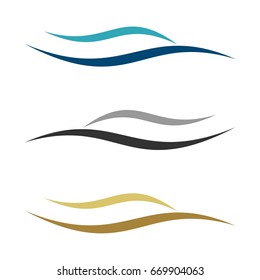 Ornamental Wave Line Logo Template Illustration Design. Vector EPS 10.