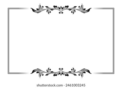Ornamental wedding frame. Wedding border vector design