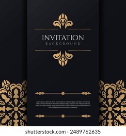 Ornamental wedding invitation with elegant style. - Vector.