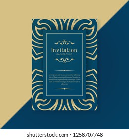 ornamental  wedding invitation template, Greeting card invitation ornaments.  