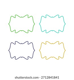 ORNAMENTAL WEDDING LABELS COLLECTION VECTOR