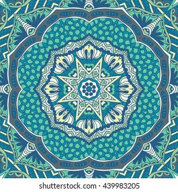 Ornamental winter frame background design. Hand drawn doodle graphic