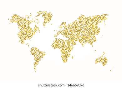Ornamental world map