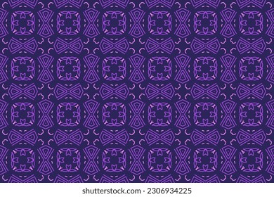 Ornamentanl Pattern Design for wrapping paper, wallpaper, fabric, decorating and backdrop. Vector Illustration of geometry line art.