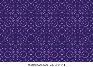Ornamentanl Pattern Design for wrapping paper, wallpaper, fabric, decorating and backdrop. Vector Illustration of geometry line art.