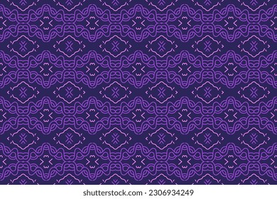 Diseño de patrones ornamentales para envolver papel, tapicería, tela, decoración y fondo. Ilustración vectorial del arte de línea de geometría.