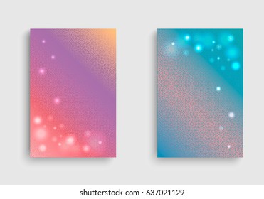 Ornamented covers design with glowing lights. Ramadan Kareem greeting cards.