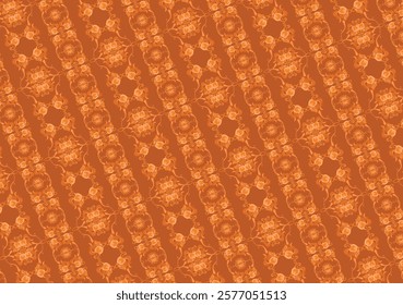 Ornamented Deep Orange Design for a Stunning Background