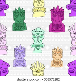  ornamented ethnic background with color totems