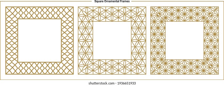 Ornamentl frames collection, Oriental, Asian, Eastern and Arabic styles.