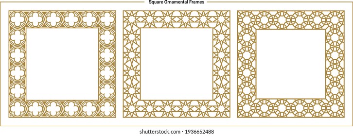 Ornamentl frames collection, Oriental, Ventian, Eastern and Arabian styles.