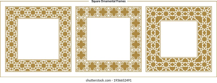 Ornamentl frames collection, Oriental, Ventian, Eastern and Arabian styles.