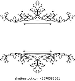 ornaments art frame line art vector
