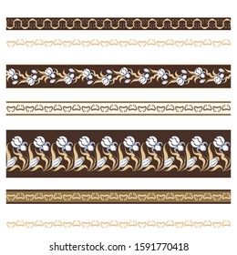 Ornaments in art Nouveau style, vector illustration