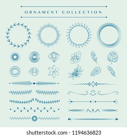 Ornaments collection vector design concept