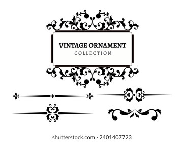 Ornaments collection in vintage style	
