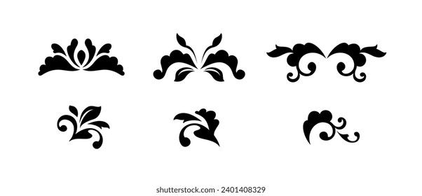 Ornaments collection in vintage style	