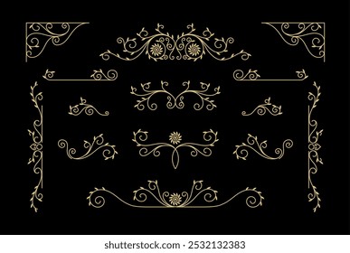Ornaments collection in vintage style